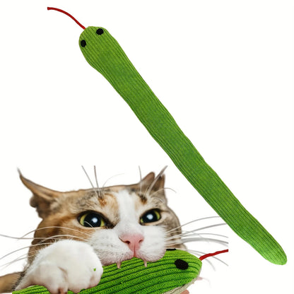 Cat Toy Snake, 1 Piece Crinkle Sound Toy Soft Linen, Interactive Kitten Exercise Kicking Toy Suitable for Indoor Cats 16.5Inch (Approx. 42Cm) Suitable for All Breeds