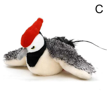 Cat Interactive Toy Chirping Bird , Rechargeable Interactive Flapping Chirping Bird Cat Toy, Bird Catnip Touch-Activated Toys