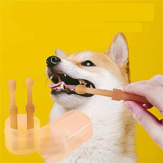 Soft Silicone Toothbrush & Tongue Sper for Dogs and Cats