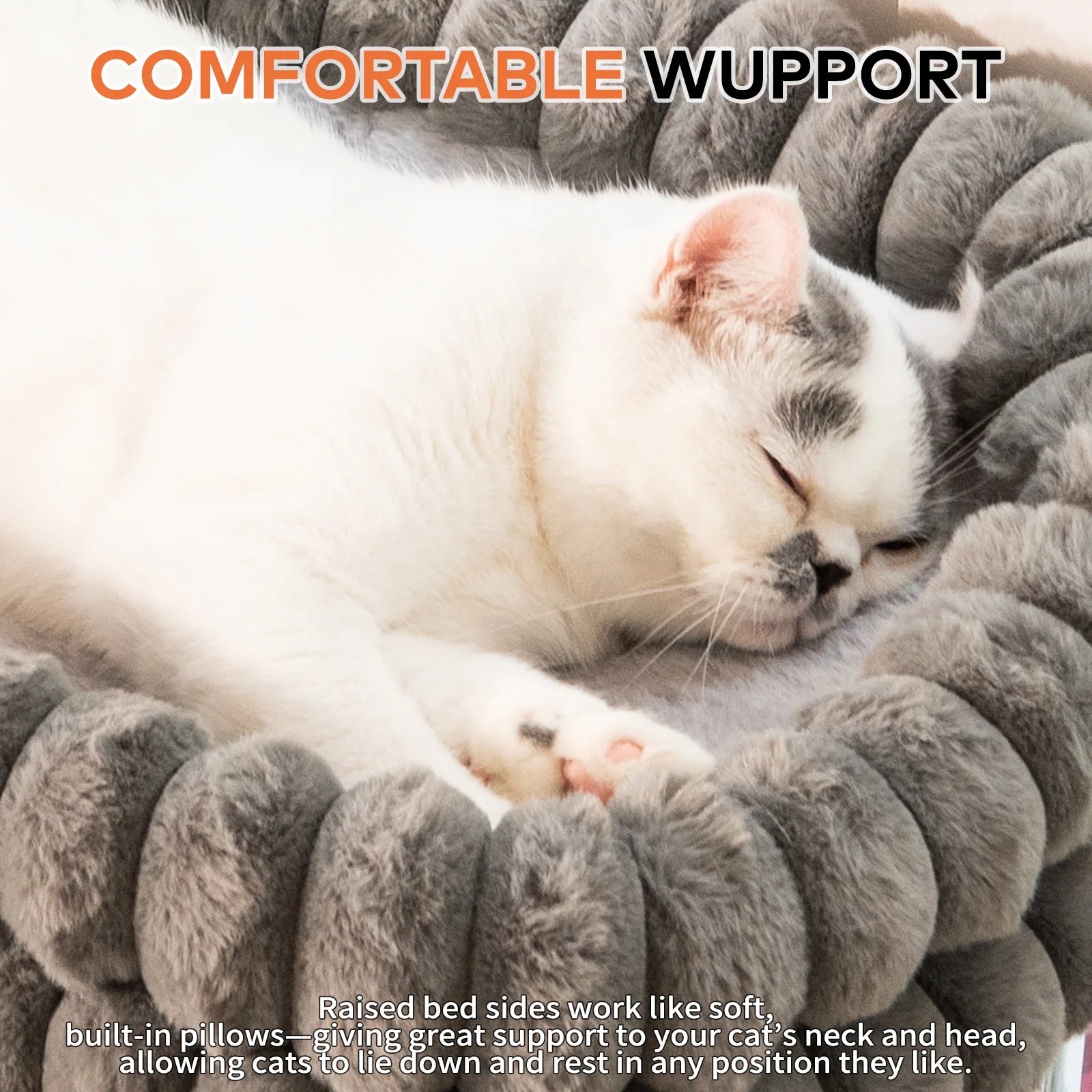 Cat Window Perch, 23*15In Double-Layer Foldable Pet Hammock for Wall with Suckers for Indoor(Medium,Gray)
