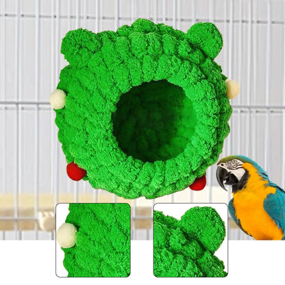 Cozy Bird Hideaway Bed Winter Hammock Yarn Cage Accessory for Parakeets Budgies Lovebirds Canaries
