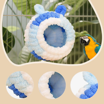 Cozy Bird Hideaway Bed Winter Hammock Yarn Cage Accessory for Parakeets Budgies Lovebirds Canaries