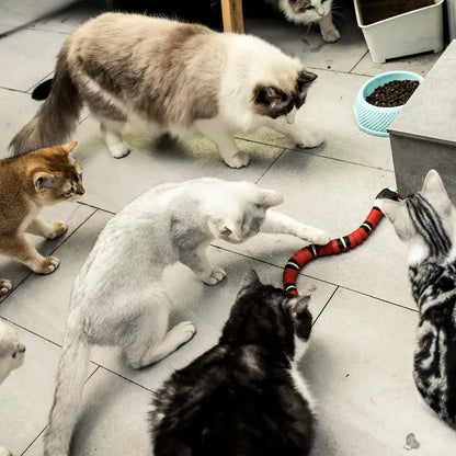 Smart Sensing Interactive Cat Toys Automatic Eletronic Snake Cat Teasering Play USB Rechargeable Kitten Toys for Cats Dogs Pet