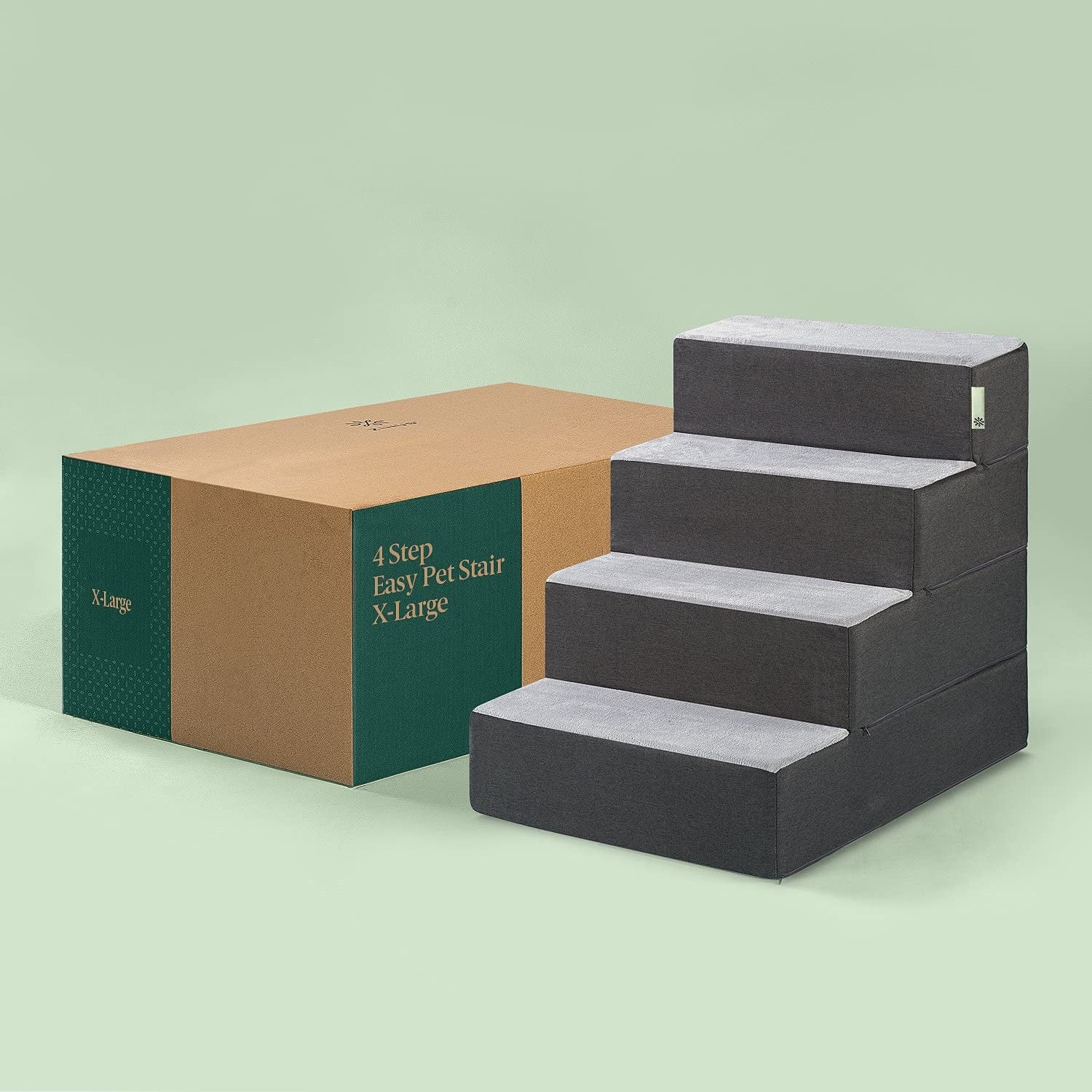 4 Step Easy Pet Stairs/Pet Ramp/Pet Ladder/Grey, X-Large